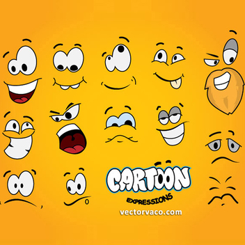 Free Vector Cartoon Expressions - vector gratuit #202611